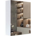 Зеркальный шкаф Sanstar 60х70 белый (38.1-2.4.1.)