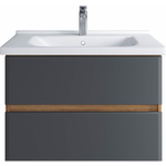 Тумба под раковину Sanstar Инфинити 80х45 дуб сонома светлый/графит софт (396.1-1.4.1.)