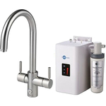 Смеситель для кухни InSinkErator AquaHot с системой мгновенного приготовления кипяченой воды, матовый никель (F-4N1J-BR)