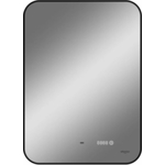 Зеркало Reflection Black View 50х70 подсветка, датчик движения, часы, черная окантовка (RF4001BV)