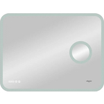 Зеркало Reflection Point 80х70 подсветка, сенсор, часы (RF4513PT)