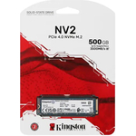 Накопитель Kingston SSD PCI-E 4.0x4 NVMe M.2 2280 500Gb NV2 3500/2100, 160TBW, 1.5DWPD (SNV2S/500G)