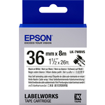 Картридж Epson ленточный - LK-7WBVS SLCW BLK/WHT/36/8