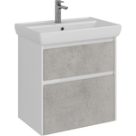 Тумба под раковину Lemark Combi 70х45 бетон/белый глянец (LM03C70T-Beton)