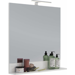 Зеркало Lemark Romance 80х80 с полкой, белый глянец (LM07R80Z)