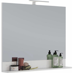 Зеркало Lemark Romance 100х80 с полкой, белый глянец (LM07R100Z)