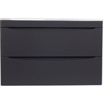 Тумба под раковину Style line Бергамо мини 90х35 подвесная, антискрейтч черный (СС-00002366)