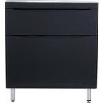 Тумба под раковину Style line Бергамо мини 90х35 напольная, антискрейтч черный (СС-00002363)