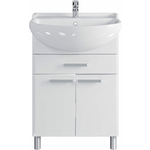 Тумба с раковиной Sanstar Аура 60х30 белая (353.1-1.4.1.КАМУ)