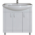 Тумба с раковиной Sanstar Вольга 80х30 белая (20.1-1.4.1.К)