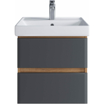 Тумба с раковиной Sanstar Инфинити 50х40 дуб сонома светлый/графит софт (390.1-1.4.1.КЕНИ)