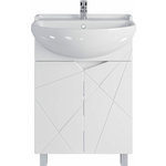 Тумба с раковиной Sanstar Каскад 60х30 белая (338.1-1.4.1.КАМУ)