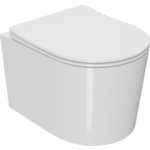 Унитаз подвесной безободковый Point Веста с сиденьем микролифт, белый (PN41701)