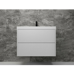 Тумба под раковину Style line Стокгольм 80х45 белый рифленый софт (ЛС-00002315)