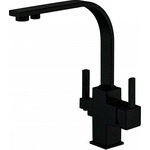Смеситель для кухни ZorG Sanitary с подключением фильтра, черный матовый (ZR 332 YF BLACK)