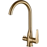 Смеситель для кухни ZorG Steel Hammer с подключением фильтра, бронза (SH 910 BRONZE)