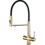 Смеситель для кухни ZorG Steel Hammer с подключением фильтра, бронза/черный (SH 2003 BRONZE)