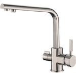 Смеситель для кухни ZorG Steel Hammer с подключением фильтра, сатин (SH 909 SATIN)