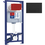 Инсталляция для унитаза Lemark Peneda Expert с кнопкой BIT черная матовая (9812002, 9802006)