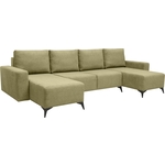 Угловой диван Комфорт - S Оливия (П-образный) Melange Khaki (KMF01008)