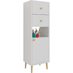 Пенал Dreja Luno 35х128 правый, белый глянец (99.2005)