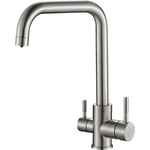 Смеситель для кухни ZorG Steel Hammer SH 715 INOX с подключением фильтра, нержавеющая сталь