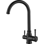 Смеситель для кухни ZorG Steel Hammer SH 763 INOX GRAFIT PVD с подключением фильтра, графит