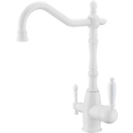 Смеситель для кухни ZorG Sanitary ZR 312 YF-33-WHITE с подключением фильтра, белый