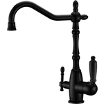 Смеситель для кухни ZorG Sanitary ZR 312 YF-33-BLACK с подключением фильтра, черный