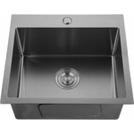 Кухонная мойка GranFest Metal 5050 PVD графит