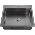 Кухонная мойка GranFest Metal 6045 PVD графит