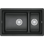 Кухонная мойка Granula KS-7304U с дозатором и ролл-матом, черный