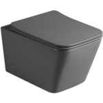 Унитаз подвесной безободковый Vincea Q-Line с сиденьем микролифт, антрацит матовый (VT1-12MA)