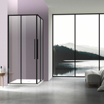 Душевой уголок Vincea Slim-N 100х90 прозрачный, черный (VSS-4SN9010CLB)