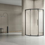 Душевой уголок Vincea Show 100х100 прозрачный, черный (VSP1-4SH100CLB)