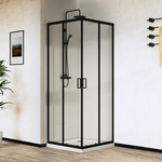 Душевой уголок Vincea City 90х90 прозрачный, черный (VSS-5CT900CLB)