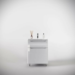 Тумба под раковину Style line Марелла 60х39 напольная, белая глянцевая (СС-00002396)