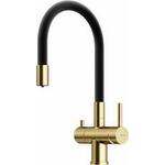 Смеситель для кухни Sancos Lucia с подключением фильтра, брашированное золото (SC4004BG)