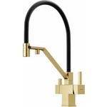 Смеситель для кухни Sancos Loro c подключением фильтра, брашированное золото (SC4007BG)
