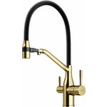 Смеситель для кухни Sancos Orta с подключением фильтра, брашированное золото (SC4008BG)