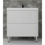 Тумба под раковину Style line Стокгольм 80х45 белый рифленый софт (ЛС-00002335)