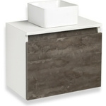 Тумба под раковину Runo Бари 50х30 железный камень (00-00001377)