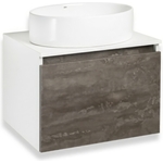 Тумба под раковину Runo Бари 60х45 железный камень (00-00001378)