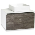 Тумба под раковину Runo Бари 80х45 железный камень (00-00001379)