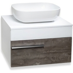 Тумба под раковину Runo Вудлайн 65х45 железный камень (00-00001341)