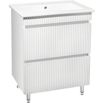 Тумба с раковиной Runo Модена 75х45 напольная, белая (00-00001453, 4640021062210)