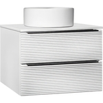 Тумба под раковину Runo Орлеан 70х46 белая матовая/белая глянцевая (00-00002023)