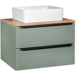 Тумба под раковину Runo Орлеан 70х46 зеленый/дуб натуральный (00-00002020)