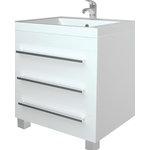 Тумба с раковиной 1Marka Соната 58х48 напольная, белый глянец (У51036, 10.150.00580.001)