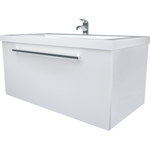 Тумба с раковиной 1Marka Соната 58х48 один ящик, белый глянец (У51037, 10.150.00580.001)